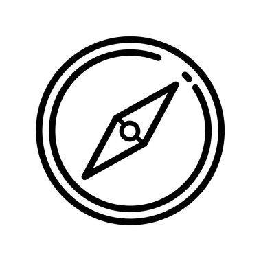 Beyaz arka plan üzerinde pusula işareti izole pusula simgesini vektör