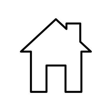 ev, ana sayfa - vektör simgesi. Vektör illüstrasyonu