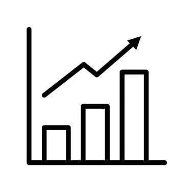 Büyüme, finansal kazanç - vektör simgesi. Vektör illüstrasyonu