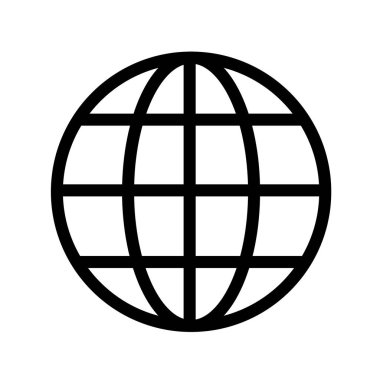 dünya küresi interneti - vektör simgesi .