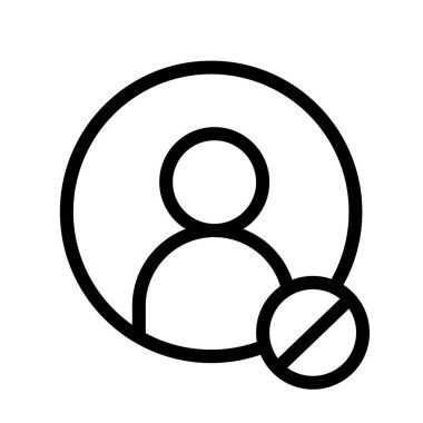 Engelleme kullanımı - vektör simgesi. Vektör illüstrasyonu