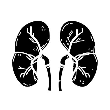 İnsan böbrekleri - vektör ikonu. Vektör illüstrasyonu