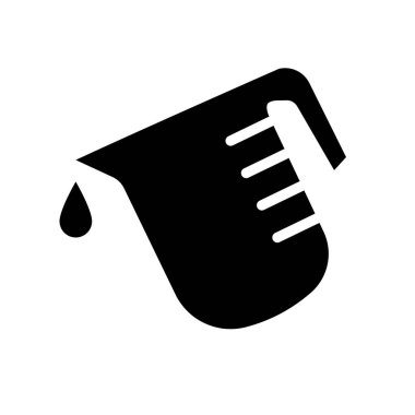 Ölçme kabı olan sürahi - vektör simgesi. Vektör illüstrasyonu