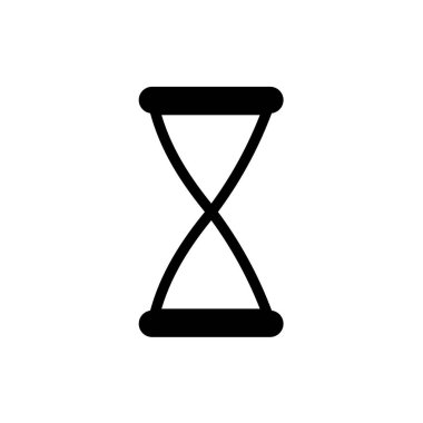 Kum saati, zaman vektör simgesi. Vektör illüstrasyonu