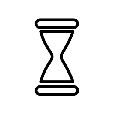 Kum saati, zaman vektör simgesi. Vektör illüstrasyonu