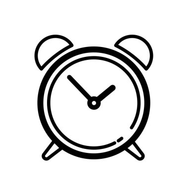 Alarm saati, zaman vektör simgesi. Vektör illüstrasyonu