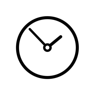 Saat, zaman - vektör simgesi. Vektör illüstrasyonu