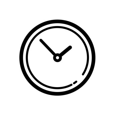 Saat, zaman - vektör simgesi. Vektör illüstrasyonu