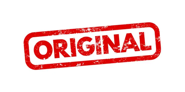 Grunge etkisi altında orijinal kırmızı kauçuk damga. Vektör illüstrasyonu