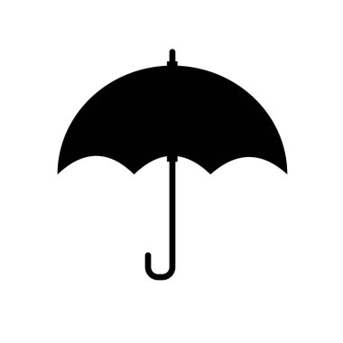 Şemsiye, koruma - basit vektör simgesi. Vektör illüstrasyonu