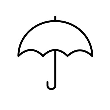 Umbrella, protection - simple vector icon . Vector illustration clipart