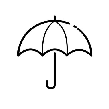 Umbrella, protection - simple vector icon . Vector illustration clipart