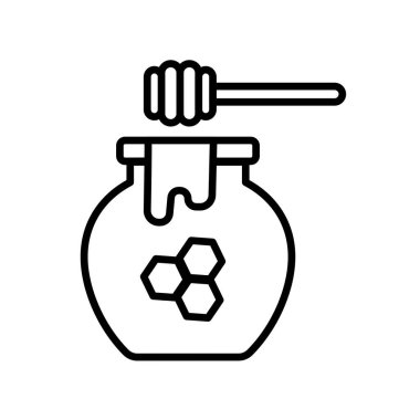 Bal küpü - vektör simgesi. Vektör illüstrasyonu