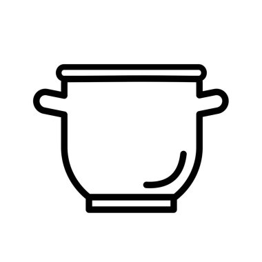 pot - basit vektör simgesi. Vektör illüstrasyonu