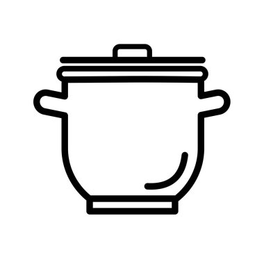 pot - basit vektör simgesi. Vektör illüstrasyonu