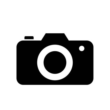 Kamera - basit vektör simgesi. Vektör illüstrasyonu