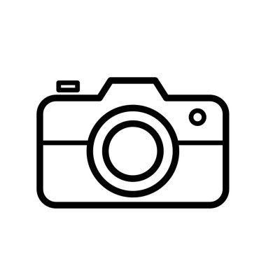 Kamera - basit vektör simgesi. Vektör illüstrasyonu