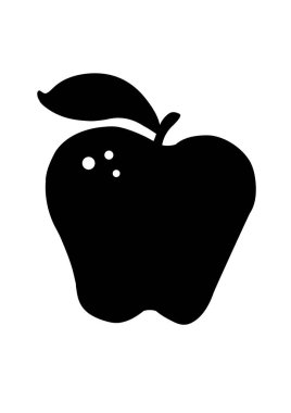 elma vektör simgesi. Vektör illüstrasyonu