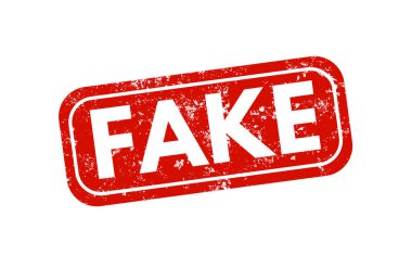 Sahte - lastik damga, işaretleme, vektör illüstrasyonu. Vektör illüstrasyonu