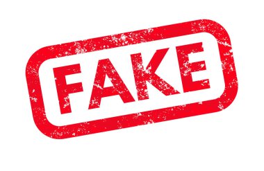 Sahte - lastik damga, işaretleme, vektör illüstrasyonu. Vektör illüstrasyonu