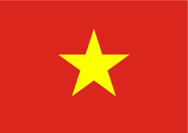 Vietnam bayrağı - basit vektör çizimi . 