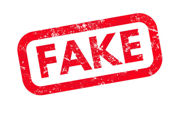 fake - каучуковая печать, маркировка, векторная иллюстрация. Векторная иллюстрация