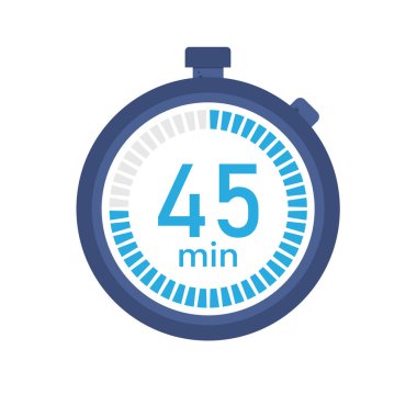 45 dakika, kronometre, saat - vektör çizimi. 