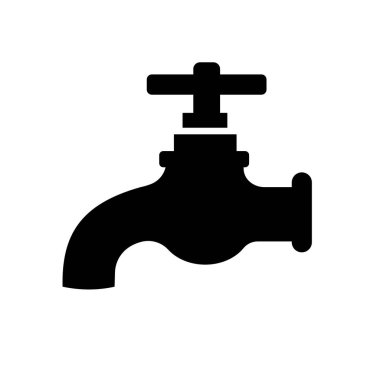 Musluk, valf - vektör simgesi. Vektör illüstrasyonu