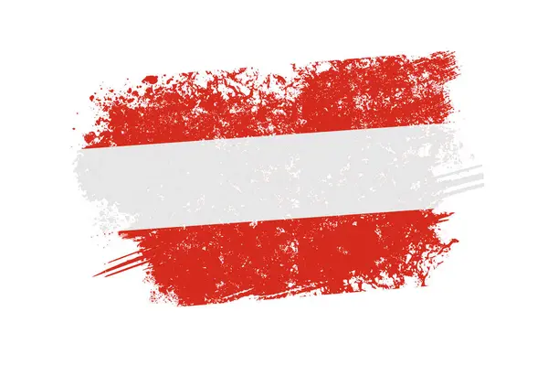 Grunge etkisi olan Avusturya bayrağı - vektör illüstrasyonu 