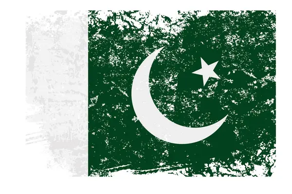 Pakistan bayrağı - vektör illüstrasyonu. Vektör illüstrasyonu