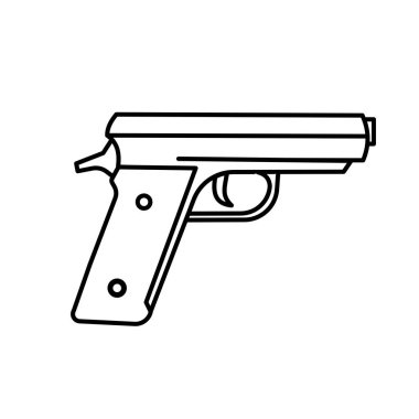 gun wepon - basit vektör simgesi. 