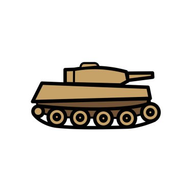 Tank, savaş - basit Vektör illüstrasyonu