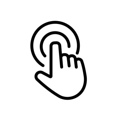 Ekran parmak tuşuna basın simge vektörüne basın .