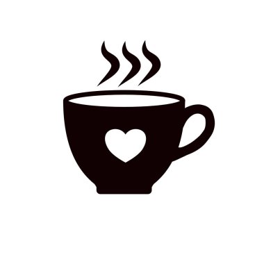  Bir fincan sıcak kahve - vektör simgesi.