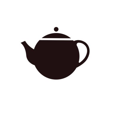 Çaydanlık - vektör simgesi. Vektör illüstrasyonu