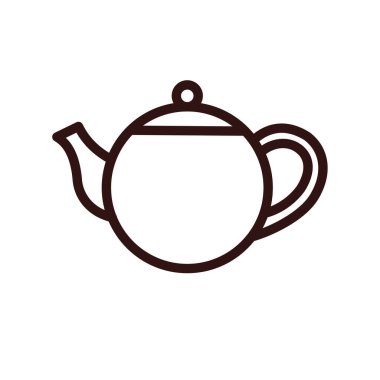 Çaydanlık - vektör simgesi. Vektör illüstrasyonu