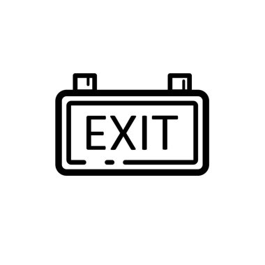 Çıkış işareti, basit vektör simgesi. Vektör illüstrasyonu