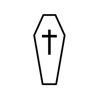 Çapraz vektör simgesi olan tabut .