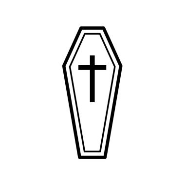 Çapraz vektör simgesi olan tabut .