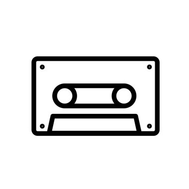 kaset - basit vektör simgesi. 