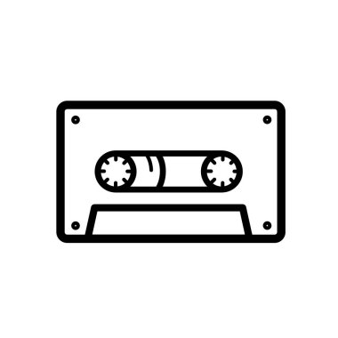 kaset - basit vektör simgesi. 