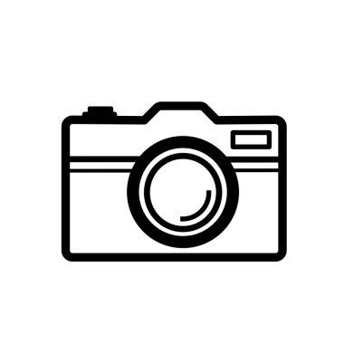 Kamera, fotoğrafçılık - basit vektör simgesi. 