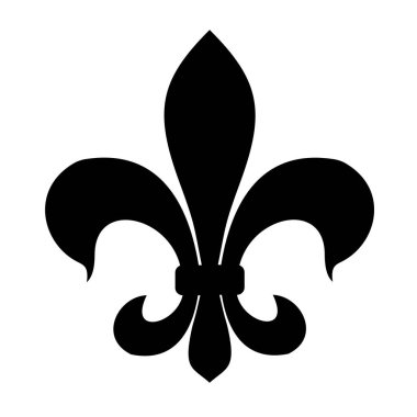 Fleur de lis heraldik ikonu. Vektör illüstrasyonu