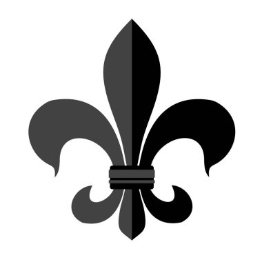 Fleur de lis heraldik ikonu. Vektör illüstrasyonu