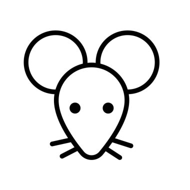 Küçük fare, fare-vektör ikonu. Vektör illüstrasyonu