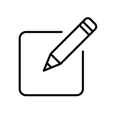 Kalem ve defter, not - vektör simgesi. Vektör illüstrasyonu