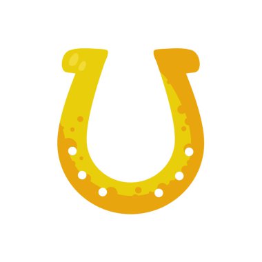 Şanslı at nalı - vektör simgesi. Vektör illüstrasyonu