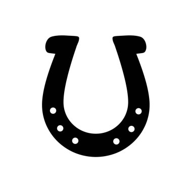  Şanslı at nalı - vektör simgesi. Vektör illüstrasyonu