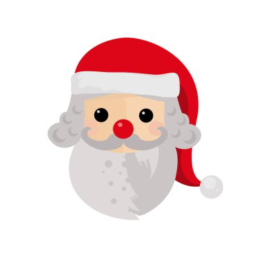 Kawaii tarzında şirin Noel Baba - vektör çizimi . 