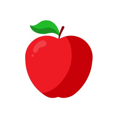 Taze elma - vektör çizimi. Vektör illüstrasyonu